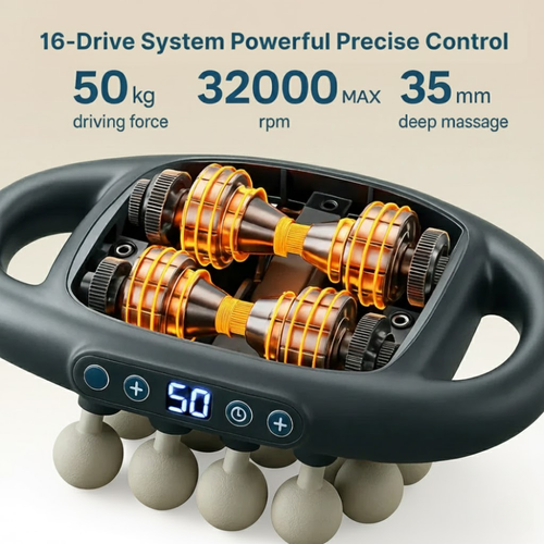 Norvexia 16-Head Deep Tissue Body Massager Gun