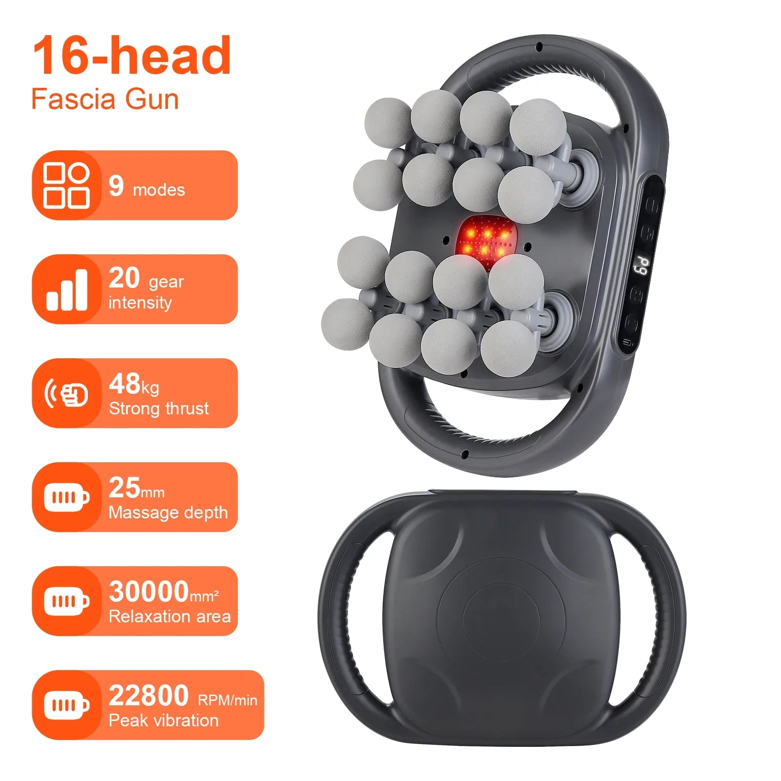 Norvexia 16-Head Deep Tissue Body Massager Gun